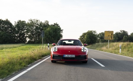 2020 Porsche 911 Carrera Coupe (Color: Guards Red) Front Wallpapers 450x275 (8)