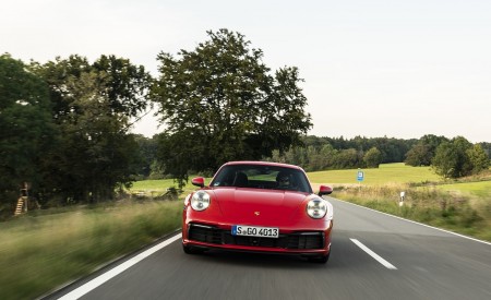 2020 Porsche 911 Carrera Coupe (Color: Guards Red) Front Wallpapers 450x275 (9)