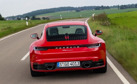 2020 Porsche 911 Carrera Coupe (Color: Guards Red) Rear Wallpapers 450x275 (23)