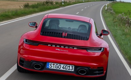 2020 Porsche 911 Carrera Coupe (Color: Guards Red) Rear Wallpapers 450x275 (24)