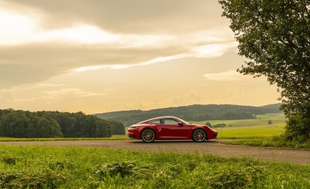 2020 Porsche 911 Carrera Coupe (Color: Guards Red) Side Wallpapers 450x275 (35)