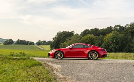 2020 Porsche 911 Carrera Coupe (Color: Guards Red) Side Wallpapers 450x275 (49)