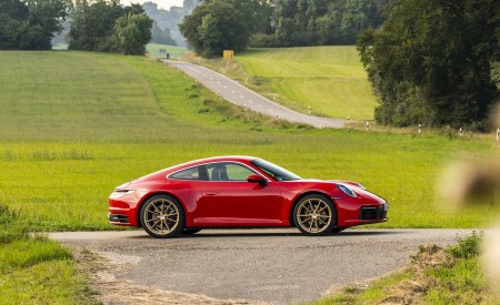 2020 Porsche 911 Carrera Coupe (Color: Guards Red) Side Wallpapers 450x275 (52)