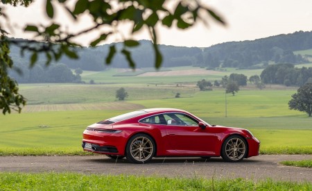 2020 Porsche 911 Carrera Coupe (Color: Guards Red) Side Wallpapers 450x275 (36)