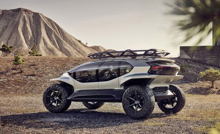 2019 Audi AITRAIL quattro Concept (Color: Solar Sky) Rear Three-Quarter Wallpapers 450x275 (9)