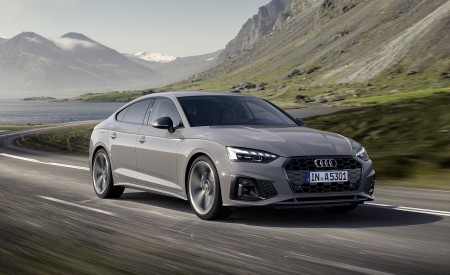 2020 Audi A5 Sportback (Color: Quantum Gray) Front Three-Quarter Wallpapers 450x275 (2)