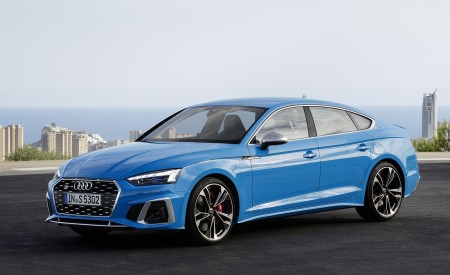 2020 Audi S5 Sportback TDI (Color: Turbo Blue) Front Three-Quarter Wallpapers 450x275 (7)