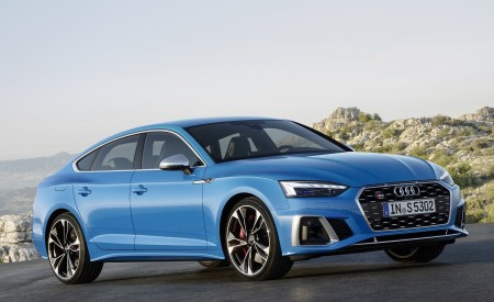 2020 Audi S5 Sportback TDI (Color: Turbo Blue) Front Three-Quarter Wallpapers 450x275 (8)