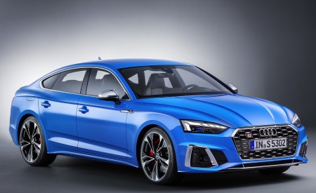 2020 Audi S5 Sportback TDI (Color: Turbo Blue) Front Three-Quarter Wallpapers 450x275 (17)