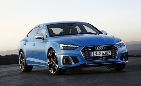 2020 Audi S5 Sportback TDI (Color: Turbo Blue) Front Three-Quarter Wallpapers 450x275 (9)