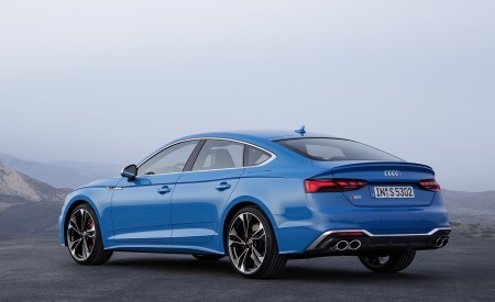 2020 Audi S5 Sportback TDI (Color: Turbo Blue) Rear Three-Quarter Wallpapers 450x275 (11)