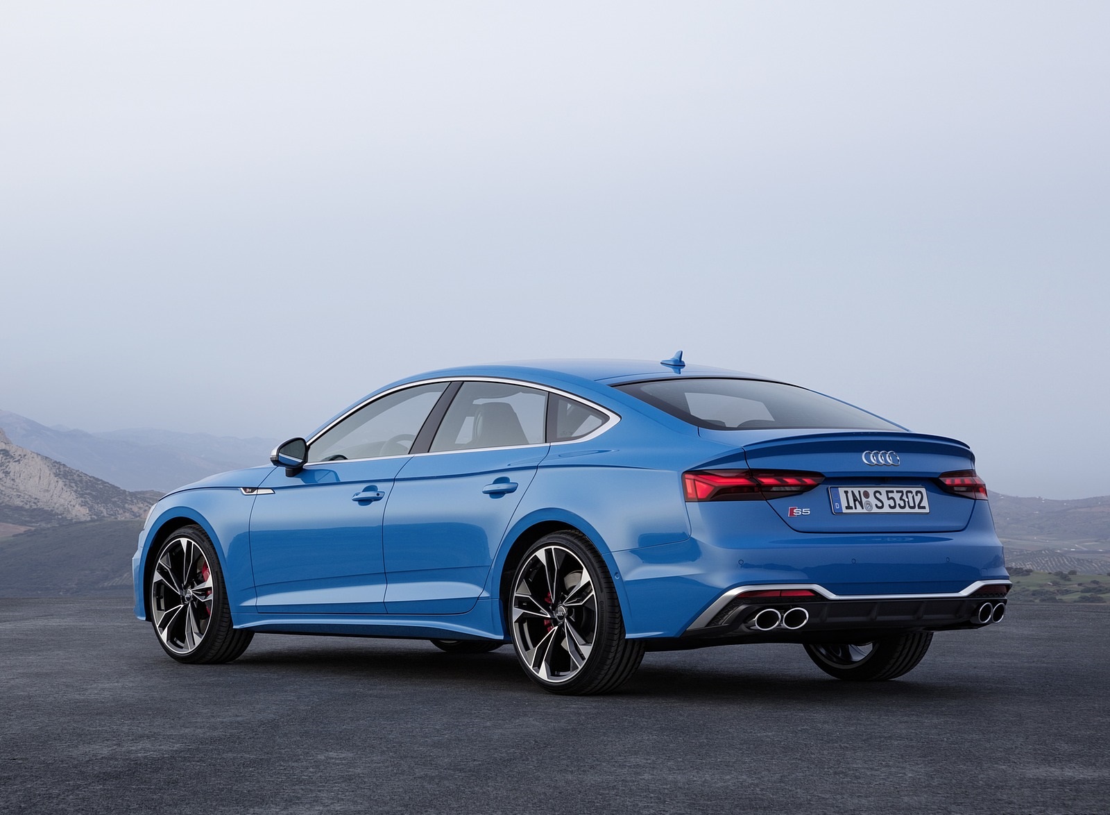 2020 Audi S5 Sportback TDI (Color: Turbo Blue) Rear Three-Quarter Wallpapers #11 of 29