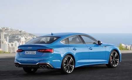 2020 Audi S5 Sportback TDI (Color: Turbo Blue) Rear Three-Quarter Wallpapers 450x275 (12)