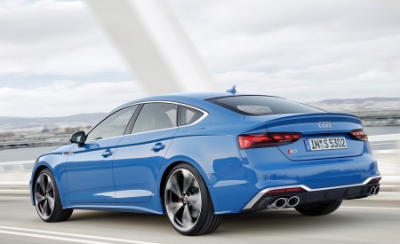 2020 Audi S5 Sportback TDI (Color: Turbo Blue) Rear Three-Quarter Wallpapers 450x275 (2)