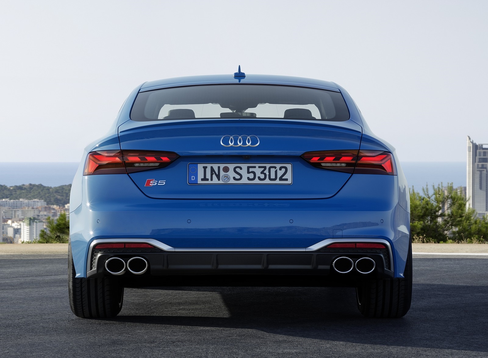 2020 Audi S5 Sportback TDI (Color: Turbo Blue) Rear Wallpapers (14)