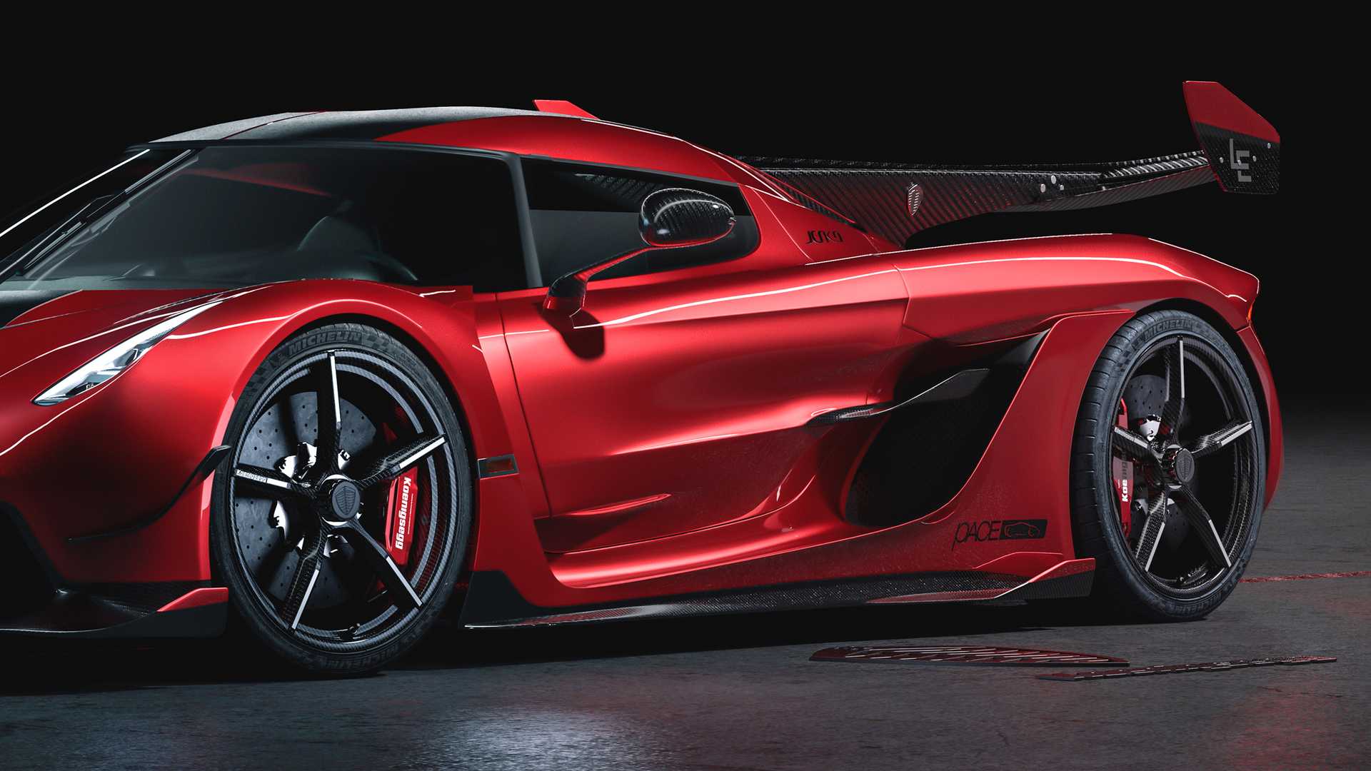 2020 Koenigsegg Jesko Cherry Red Edition10 Detail Wallpapers (8)