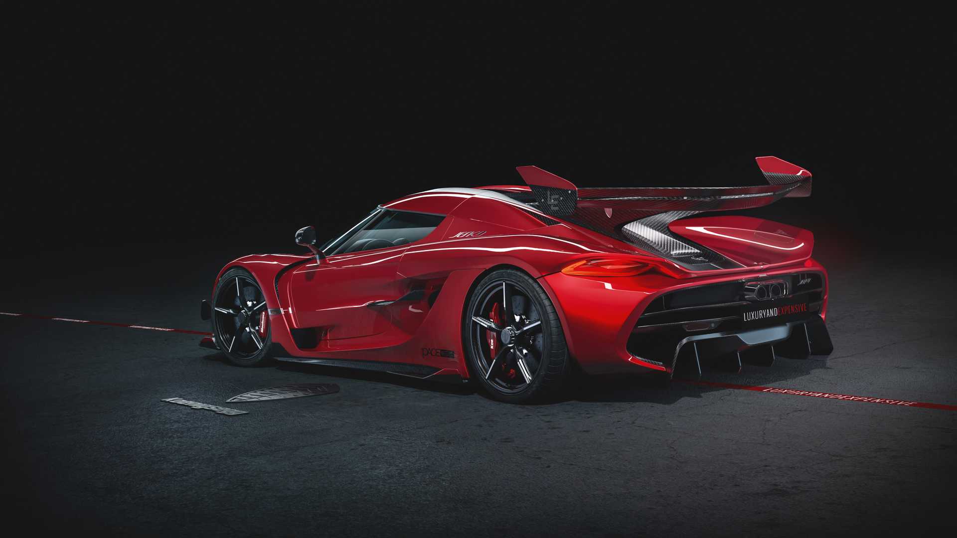 2020 Koenigsegg Jesko Cherry Red Edition10 Rear Three-Quarter Wallpapers (5)