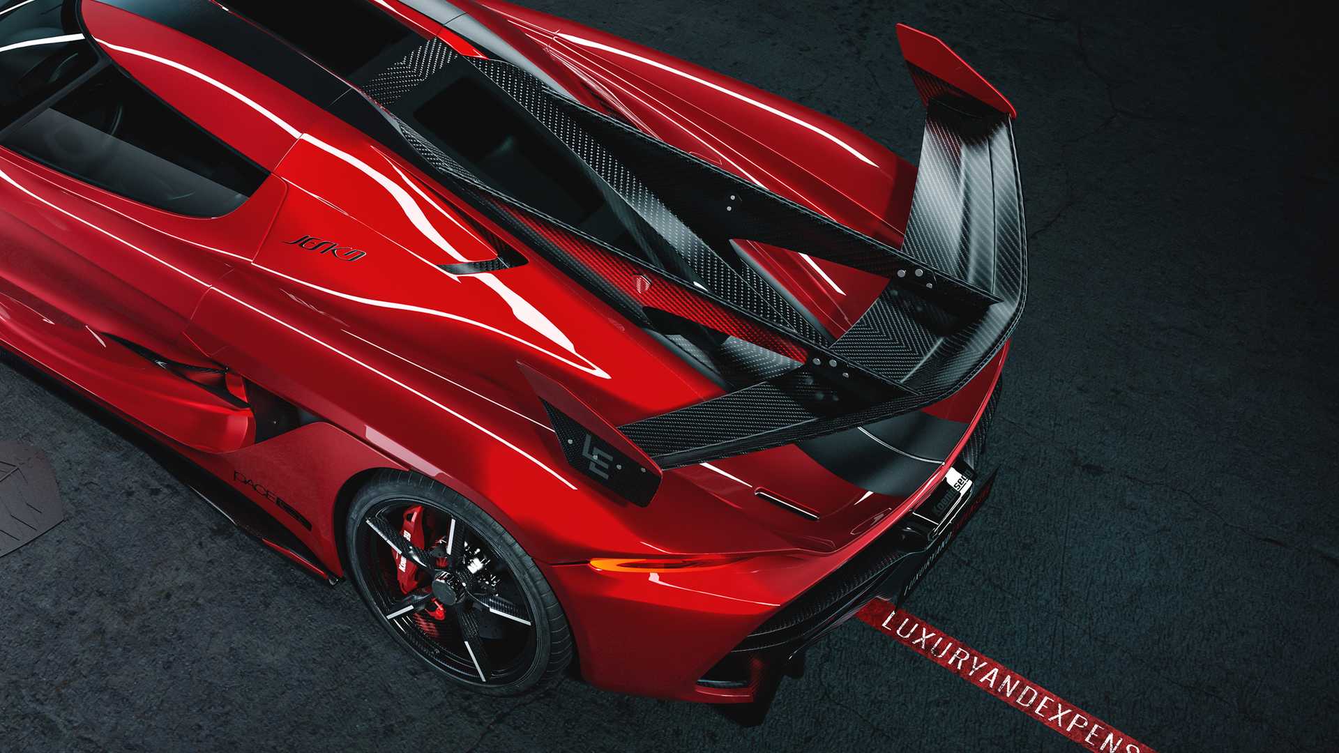 2020 Koenigsegg Jesko Cherry Red Edition10 Spoiler Wallpapers (10)
