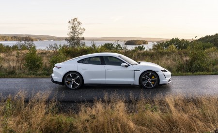 2020 Porsche Taycan Turbo S (Color: Carrara White Metallic) Side Wallpapers 450x275 (54)
