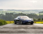 2020 Porsche Taycan Turbo S (Color: Night Blue Metallic) Front Three-Quarter Wallpapers 150x120