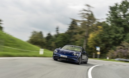 2020 Porsche Taycan Turbo S (Color: Night Blue Metallic) Front Wallpapers 450x275 (64)