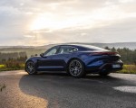 2020 Porsche Taycan Turbo S (Color: Night Blue Metallic) Rear Three-Quarter Wallpapers 150x120