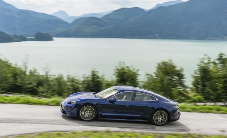 2020 Porsche Taycan Turbo S (Color: Night Blue Metallic) Side Wallpapers 450x275 (66)