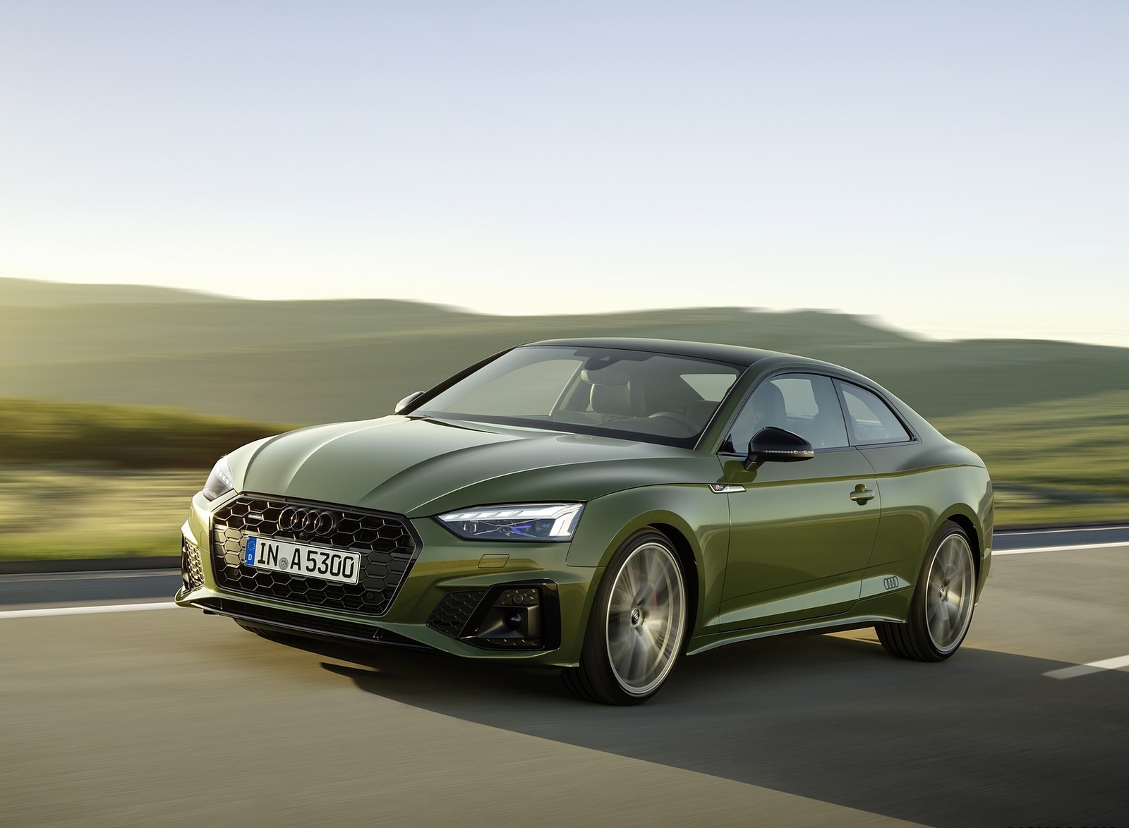 2020 Audi A5 Coupe (Color: District Green) Front Three-Quarter Wallpapers (1)
