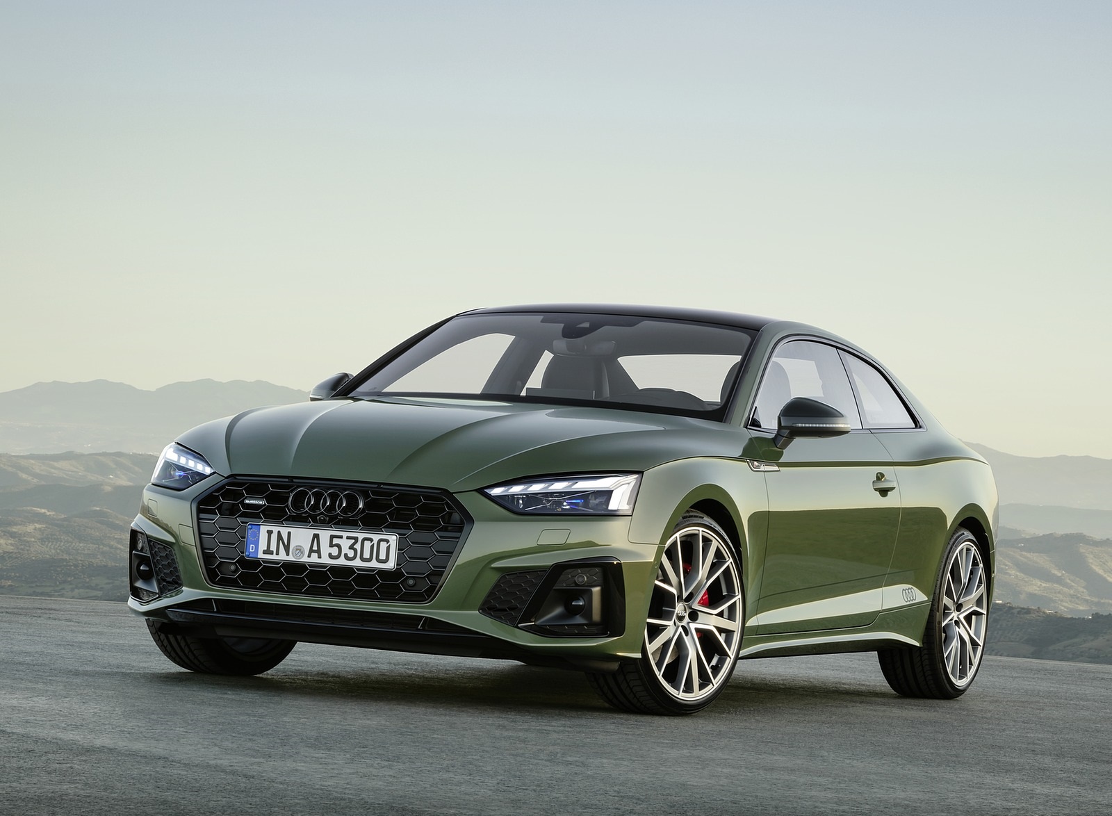 2020 Audi A5 Coupe (Color: District Green) Front Three-Quarter Wallpapers (10)