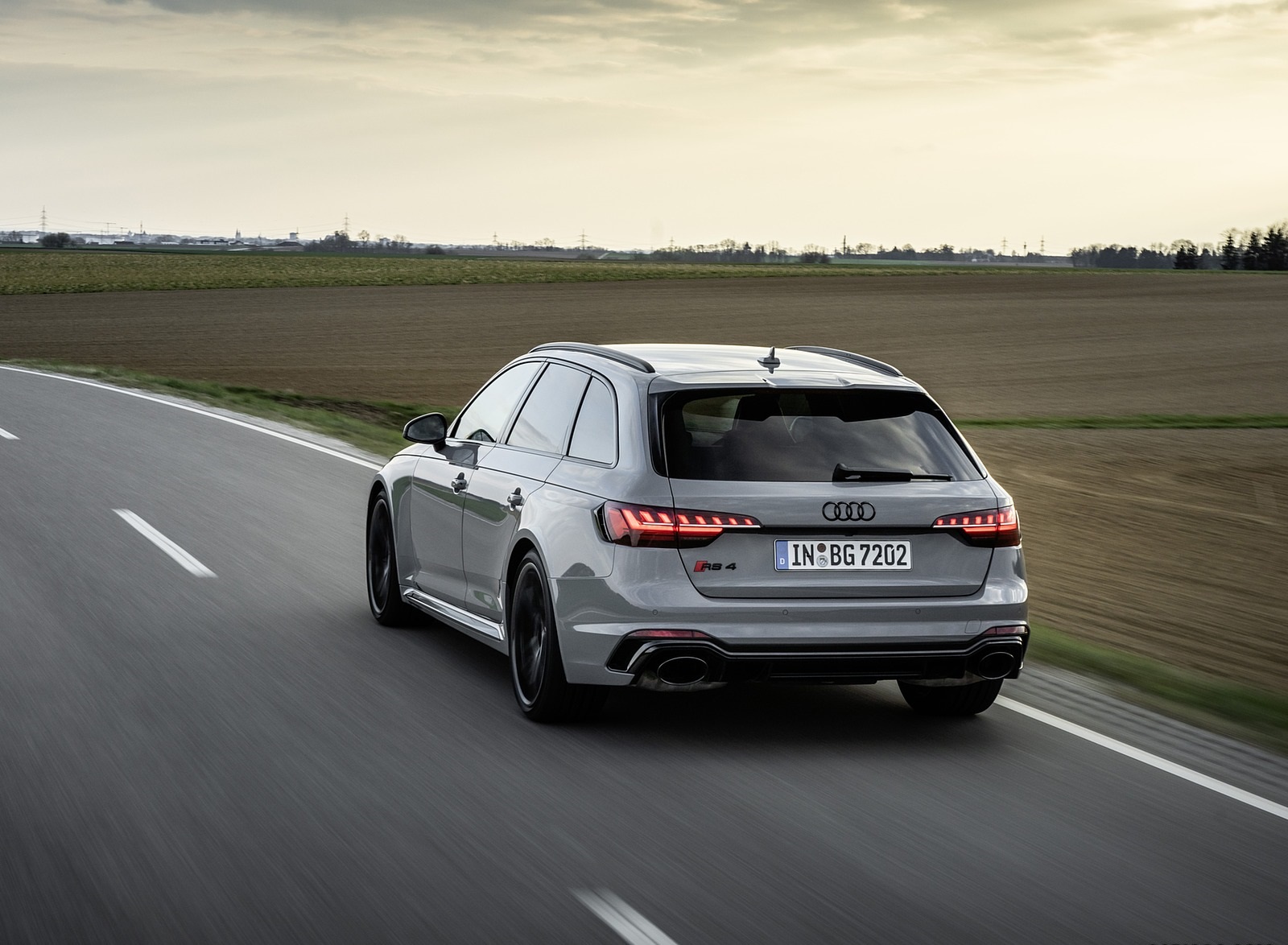 2020 Audi RS 4 Avant (Color: Nardo Gray) Rear Three-Quarter Wallpapers (14)