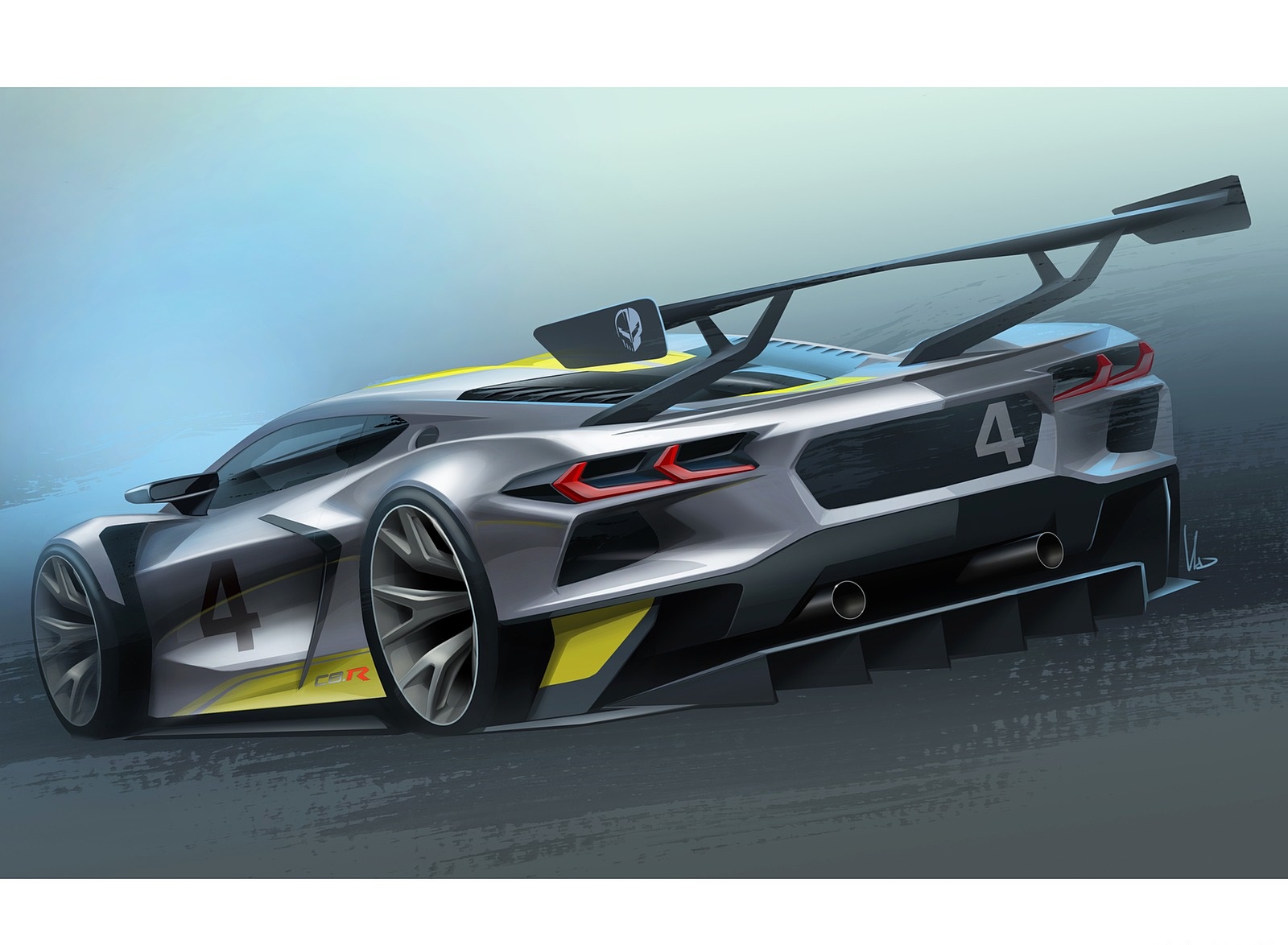 2020 Chevrolet Corvette C8.R Design Sketch Wallpapers #22 of 24