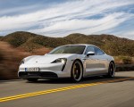 2020 Porsche Taycan 4S (Color: Carrara White Metallic) Front Three-Quarter Wallpapers 150x120