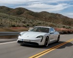 2020 Porsche Taycan 4S (Color: Carrara White Metallic) Front Three-Quarter Wallpapers 150x120