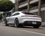 2020 Porsche Taycan 4S (Color: Carrara White Metallic) Rear Three-Quarter Wallpapers 150x120