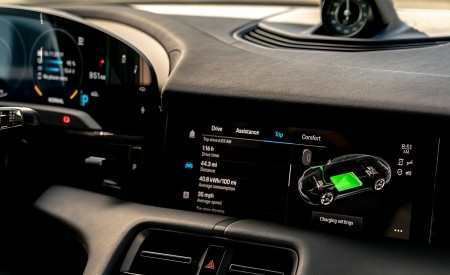 2020 Porsche Taycan 4S (Color: Frozen Blue Metallic) Central Console Wallpapers 450x275 (124)