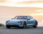 2020 Porsche Taycan 4S (Color: Frozen Blue Metallic) Front Three-Quarter Wallpapers 150x120