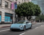 2020 Porsche Taycan 4S (Color: Frozen Blue Metallic) Front Three-Quarter Wallpapers 150x120