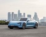 2020 Porsche Taycan 4S (Color: Frozen Blue Metallic) Front Three-Quarter Wallpapers 150x120