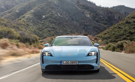 2020 Porsche Taycan 4S (Color: Frozen Blue Metallic) Front Wallpapers 450x275 (45)