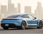 2020 Porsche Taycan 4S (Color: Frozen Blue Metallic) Rear Three-Quarter Wallpapers 150x120
