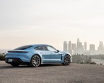 2020 Porsche Taycan 4S (Color: Frozen Blue Metallic) Rear Three-Quarter Wallpapers 150x120