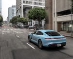 2020 Porsche Taycan 4S (Color: Frozen Blue Metallic) Rear Three-Quarter Wallpapers 150x120