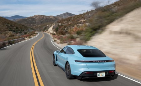 2020 Porsche Taycan 4S (Color: Frozen Blue Metallic) Rear Wallpapers 450x275 (61)