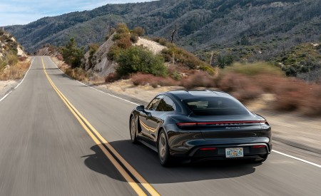 2020 Porsche Taycan 4S (Color: Volcano Grey Metallic) Rear Wallpapers 450x275 (24)