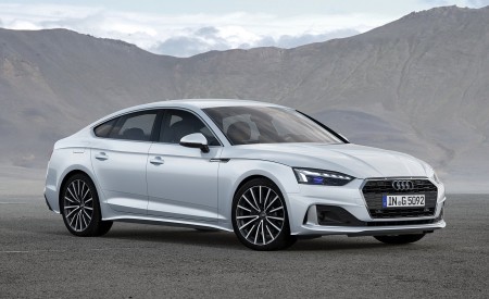 2020 Audi A5 Sportback g-tron (Color: Glacier White) Front Three-Quarter Wallpapers 450x275 (3)