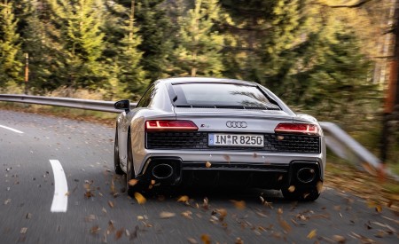 2020 Audi R8 V10 RWD Coupe (Color: Florett Silver) Rear Wallpapers 450x275 (127)