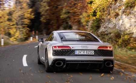 2020 Audi R8 V10 RWD Coupe (Color: Florett Silver) Rear Wallpapers 450x275 (128)