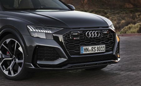 2020 Audi RS Q8 (Color: Daytona Grey) Grill Wallpapers 450x275 (145)