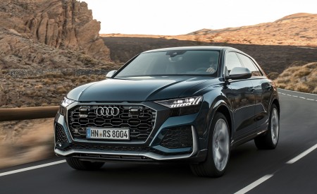 2020 Audi RS Q8 (Color: Galaxy Blue) Front Three-Quarter Wallpapers 450x275 (45)