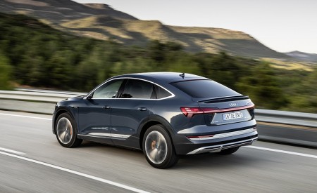 2020 Audi e-tron Sportback (Color: Plasma Blue) Rear Three-Quarter Wallpapers 450x275 (49)